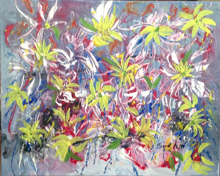 Flowers of the Heaven Painting by Sima Amid Wewetzer
