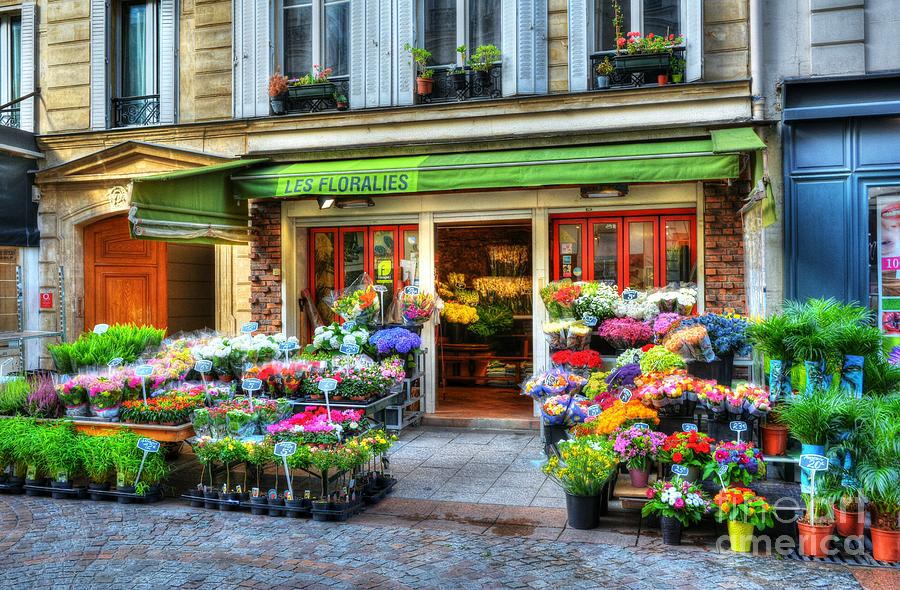 Flower Photograph - Flowers On Rue Cler by Mel Steinhauer