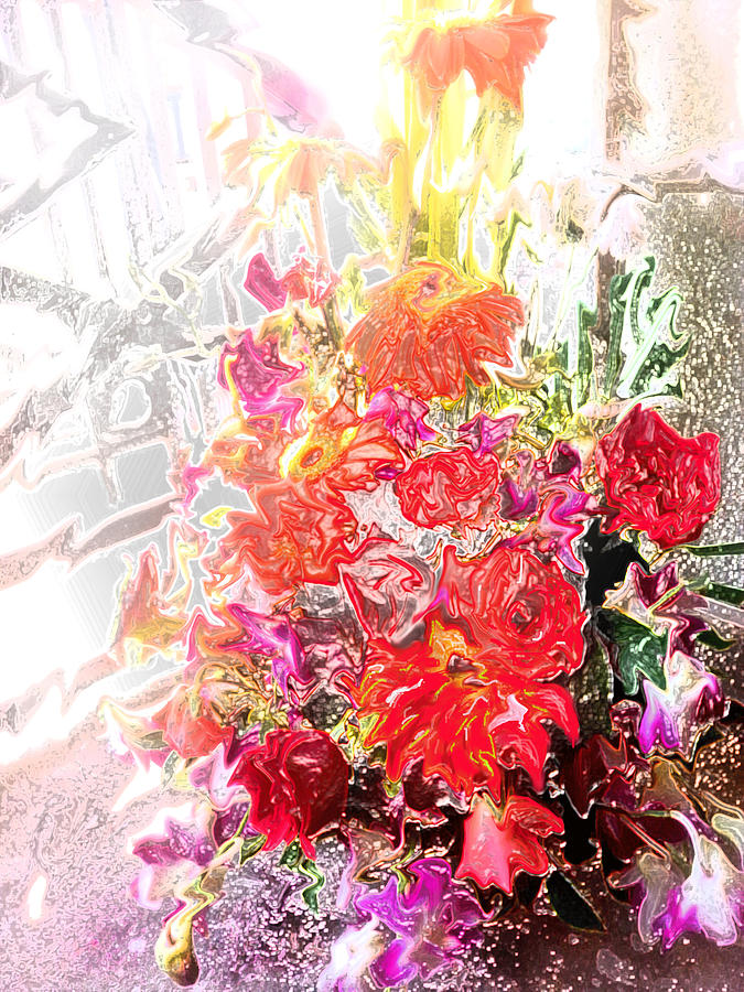 Flower Digital Art - Flowers series 2 by Uma Krishnamoorthy