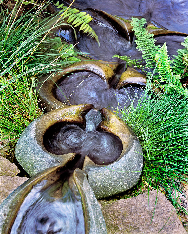 Flowform Ornamental Water Feature Photograph by Martin Bond/science ...