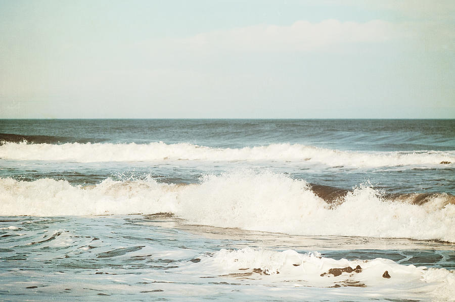 Summer Photograph - Flowing Sea - Ocean Waves Photography by Carolyn Cochrane