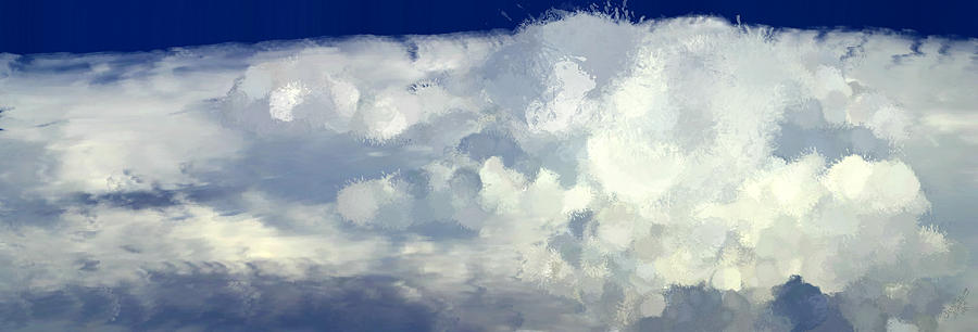 Fluffy Cloud Panorama Painting by Bruce Nutting