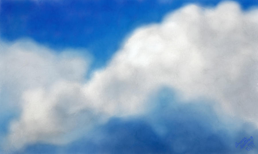 Fluffy Clouds Painting by Bruce Nutting