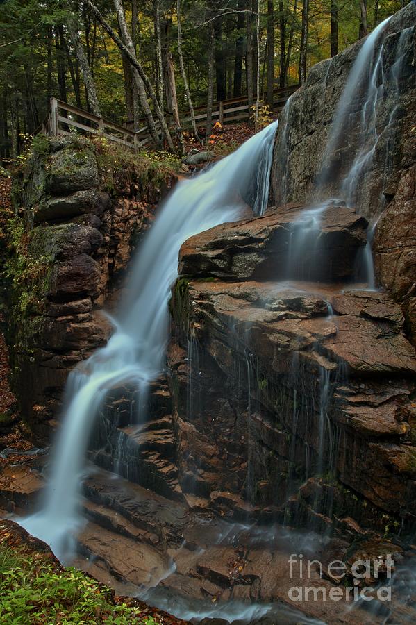 Flume Gorge Waterfall Photograph by Adam Jewell