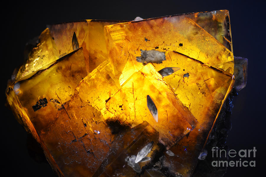 Fluorite Crystal Macro Backlit Photograph by Shawn OBrien