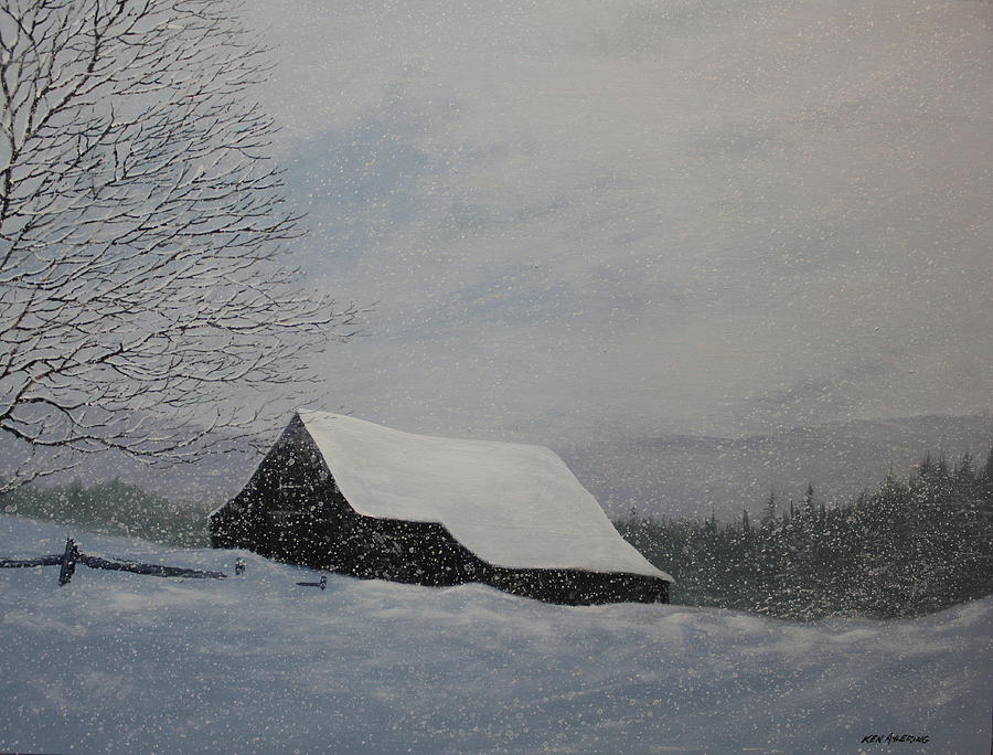 Winter Painting - Flurries by Ken Ahlering