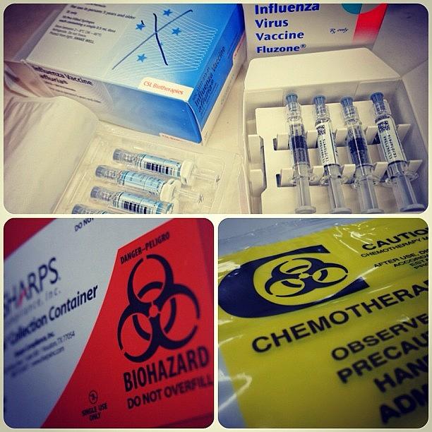 Drugs Photograph - Flu.shots, Bio.hazards, Chemo.drugs by Zyrus Zarate