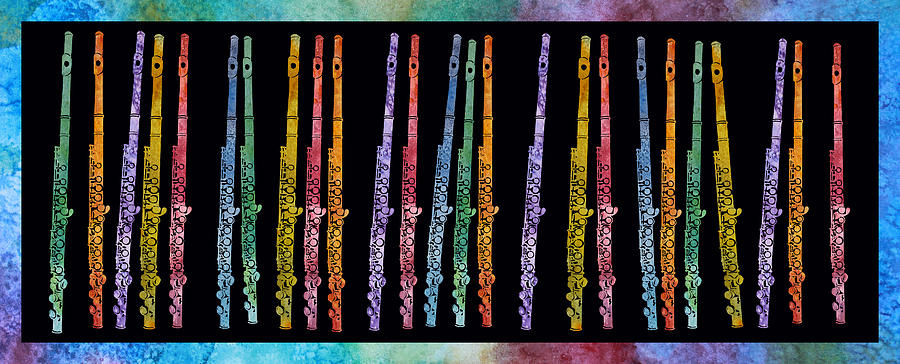 Flutes in Full Color Painting by Jenny Armitage