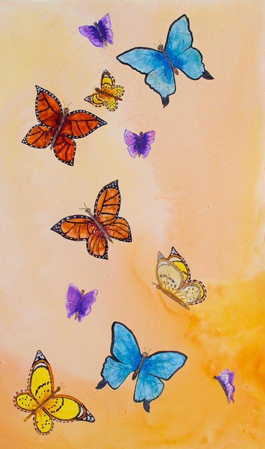 Flutterbys Aloft Painting by Patricia Beebe