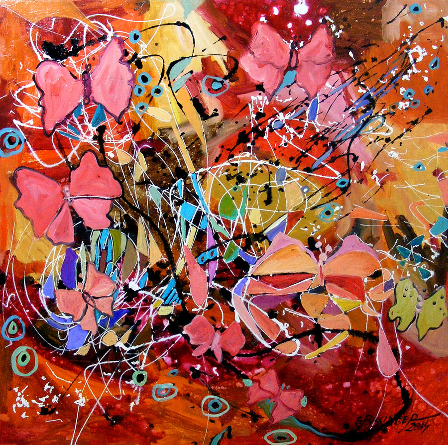 Fluturi in amurg Painting by Elena Bissinger