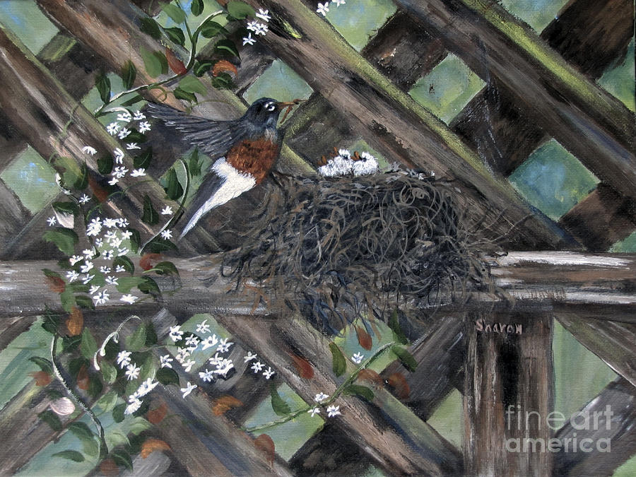 Robin Painting - Fly Among the Stars by Sharon Burger