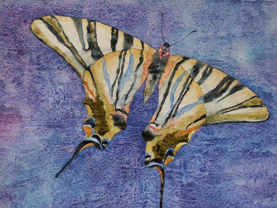 Butterfly Painting - Fly Away Home by Casey Rasmussen White