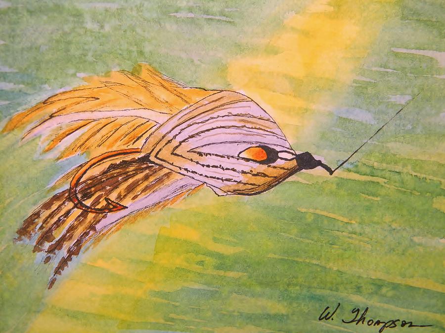Fly Fishing Memorabilia Painting by Warren Thompson