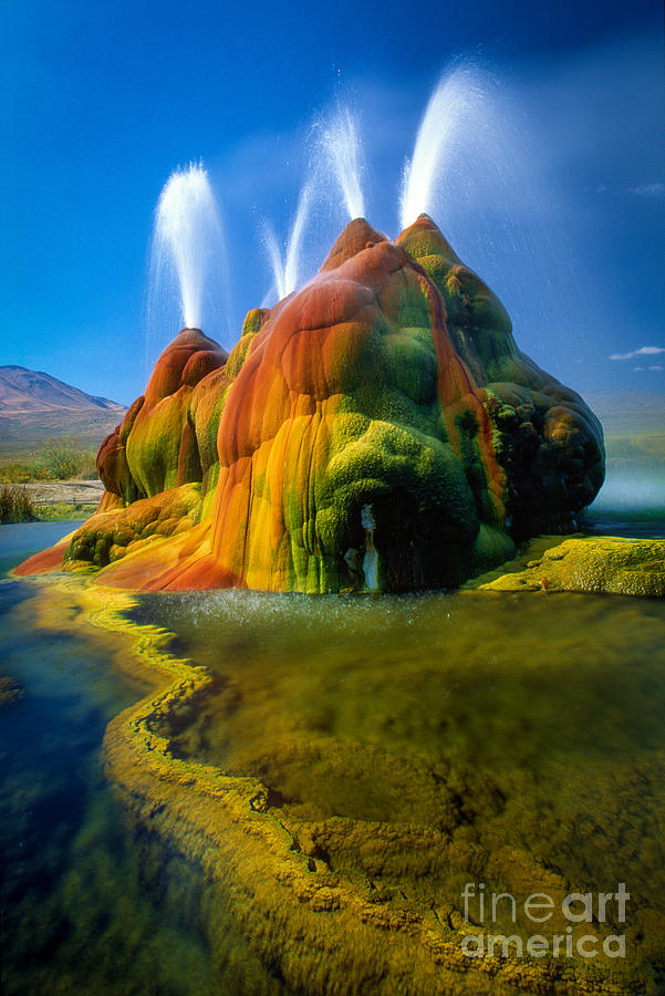 Nature Photograph - Fly Geyser Travertine by Inge Johnsson