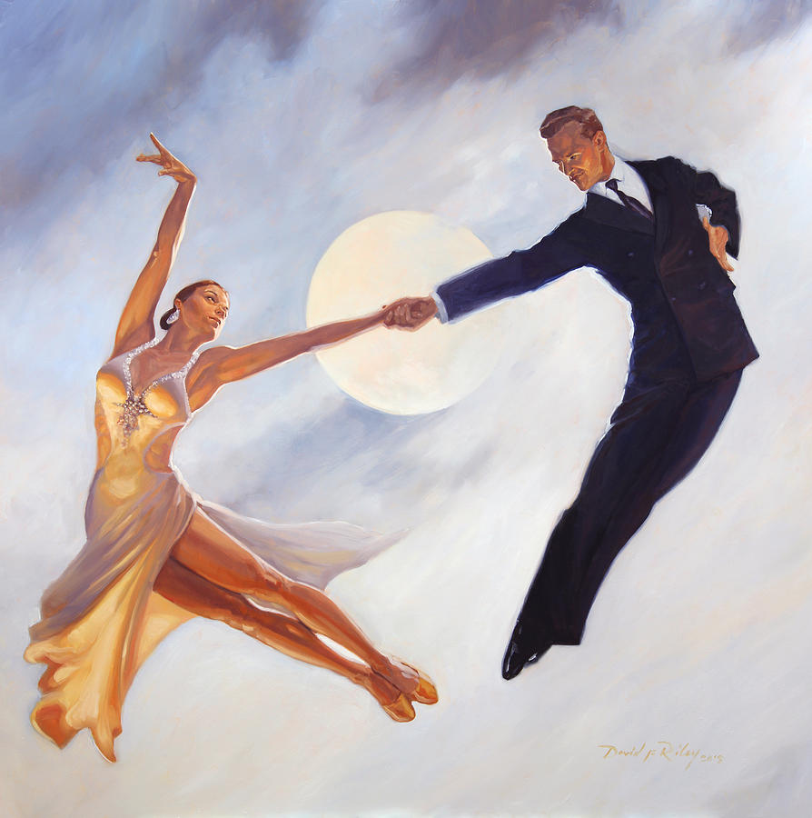 Dance Painting - Fly Me To The Moon by David Riley