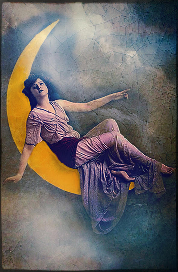 Vintage Photograph - Fly me to the Moon by John Rivera