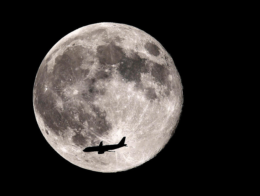 Fly Me to the Super Moon Photograph by William Jobes