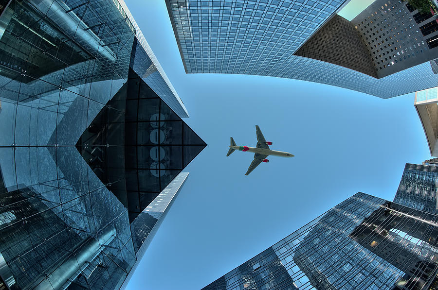 Fisheye Photograph - Fly Over by Marc Pelissier