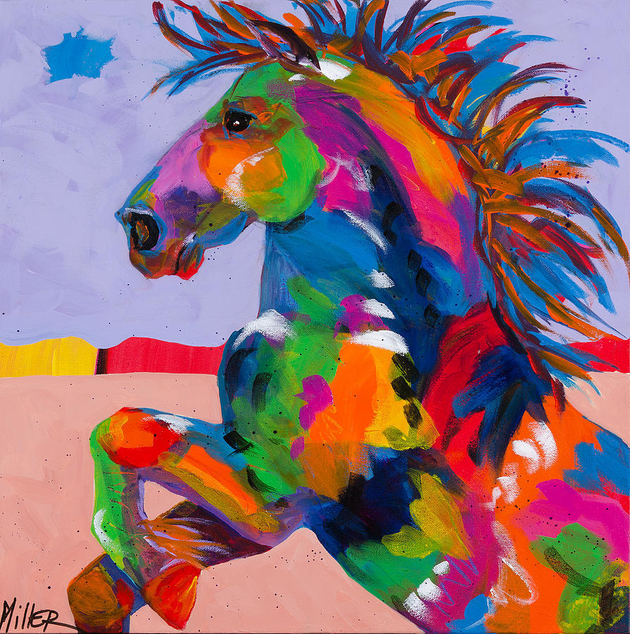 Tracy Miller Painting - Flyin Hooves II by Tracy Miller