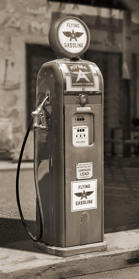 Globe Photograph - Flying A Gasoline - National Gas Pump 2 by Mike McGlothlen