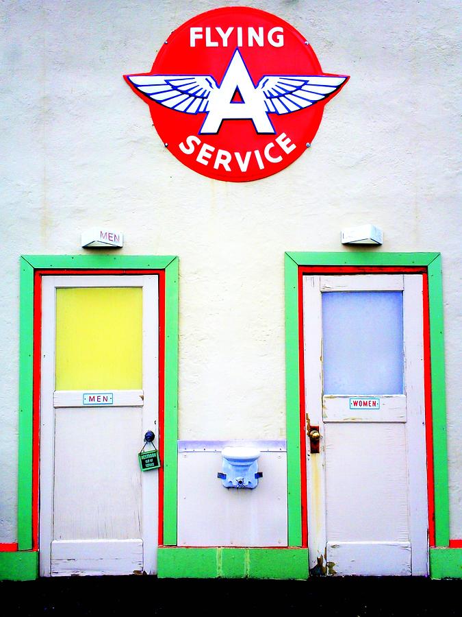 Flying A Restrooms Photograph by Randall Weidner