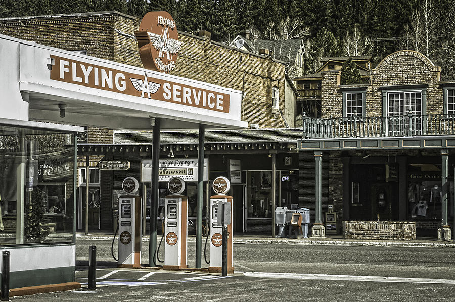 Flying A Service Station Photograph by Sherri Meyer