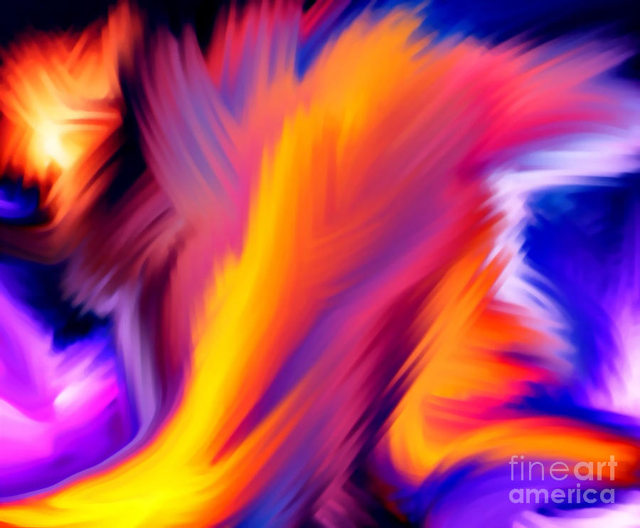 Flying Abstract Digital Art by Gayle Price Thomas
