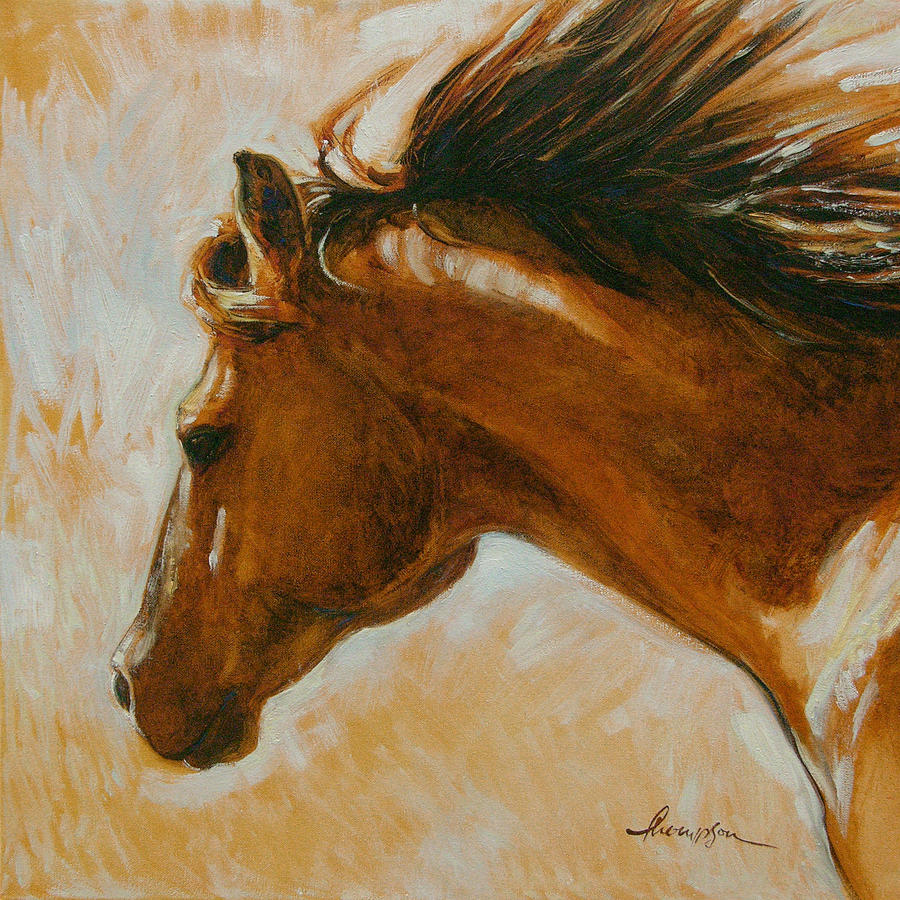 Horse Painting - Flying Duchess by Tracie Thompson