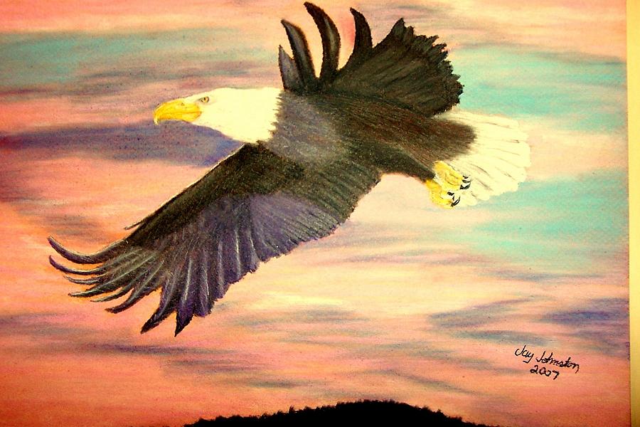 Eagle Painting - Flying Eagle by Jay Johnston