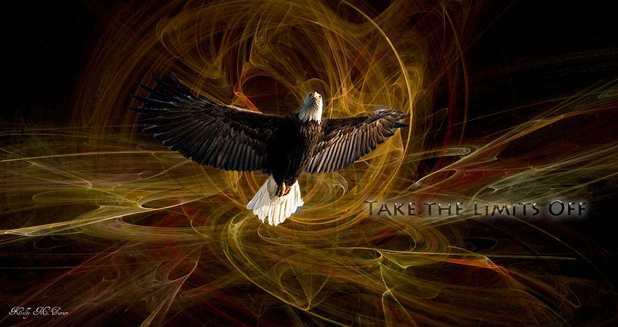 Flying Eagle Digital Art by Kelly M Turner