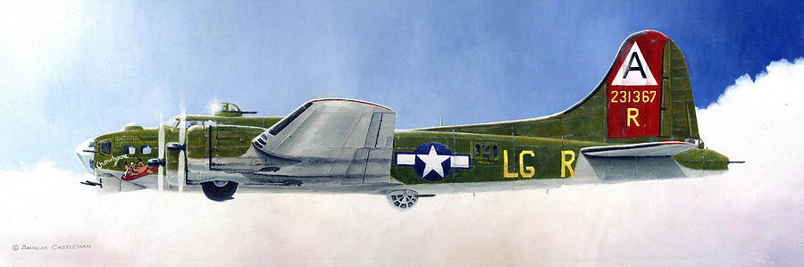 Flying Fortress Painting by Douglas Castleman