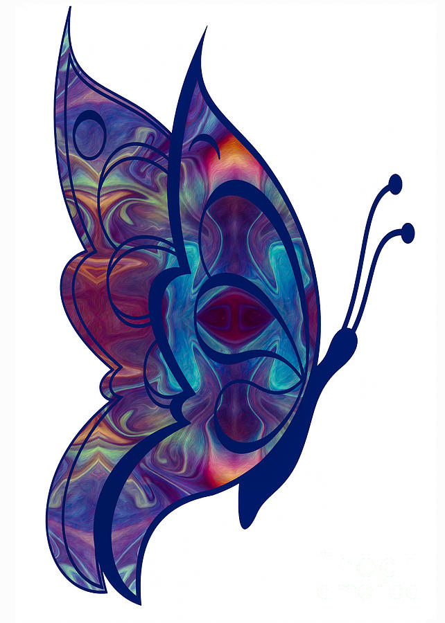 Flying Free Abstract Butterfly Art by Omaste Witkowski Digital Art by Omaste Witkowski