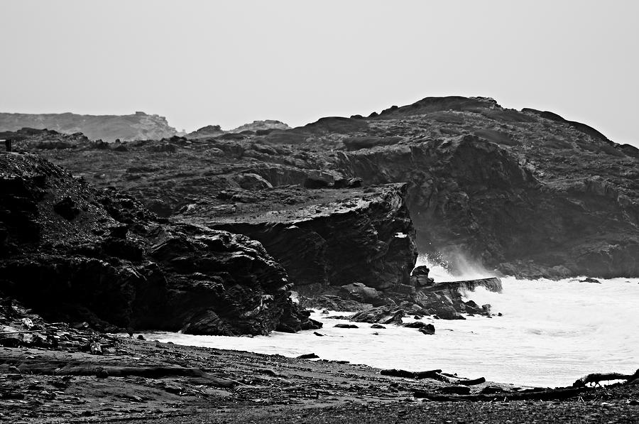 Stormy sea in Minorca - Flying free black and white edition Photograph by Pedro Cardona Llambias