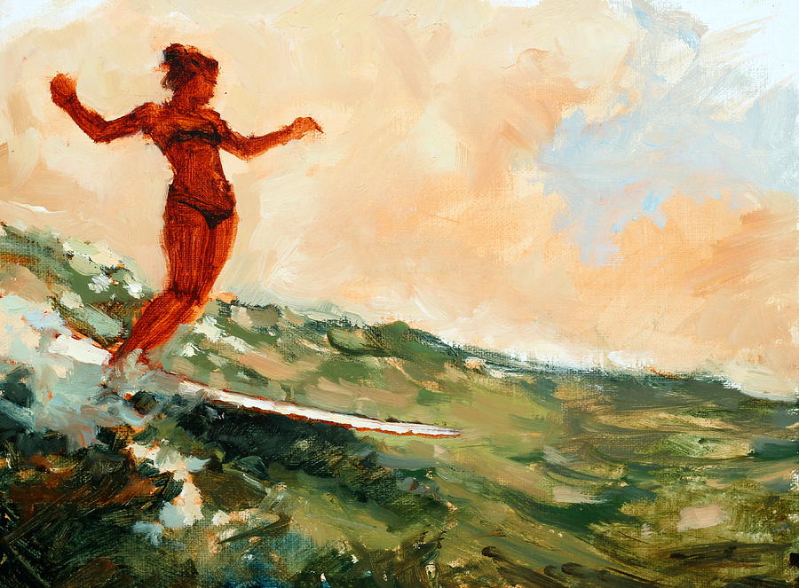 Surf Painting - Flying Free by Jenifer Prince