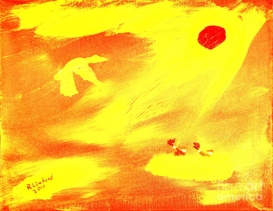 Flying Into The Son 3 Painting by Richard W Linford