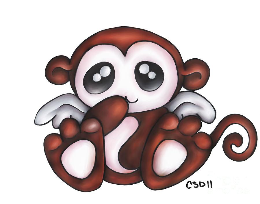 Monkey Face Drawing Cute Ba Cartoon Monkey Drawings - Monkey Clip Art -  Free Transparent PNG Clipart Images Download