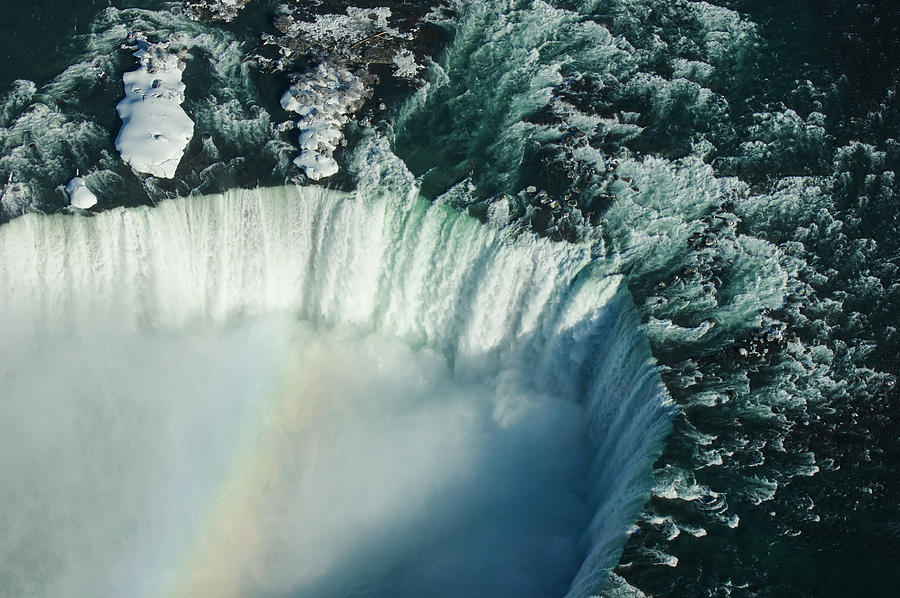 Fall Photograph - Flying Over Icy Niagara Falls by Georgia Mizuleva