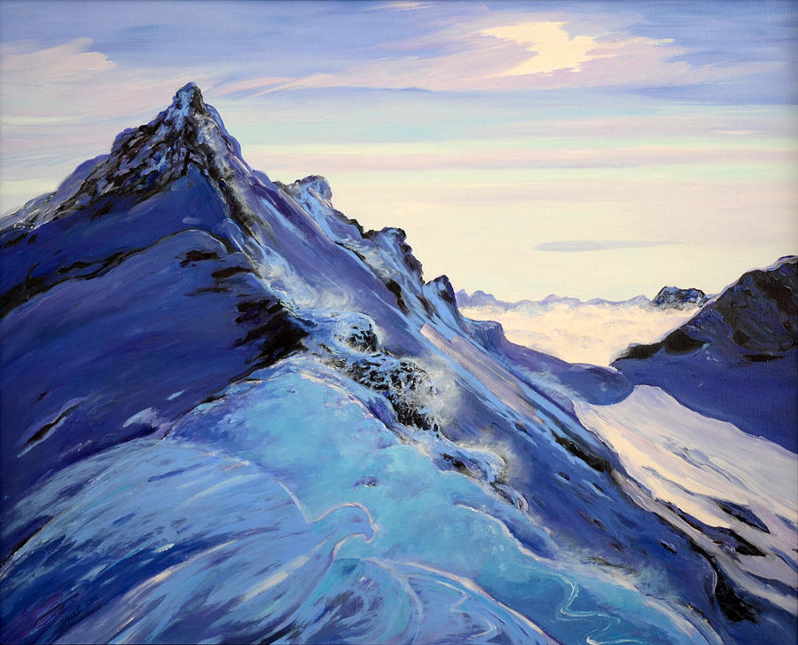 Flying Over Mountains Painting by Laila Skjemstad - Fine Art America