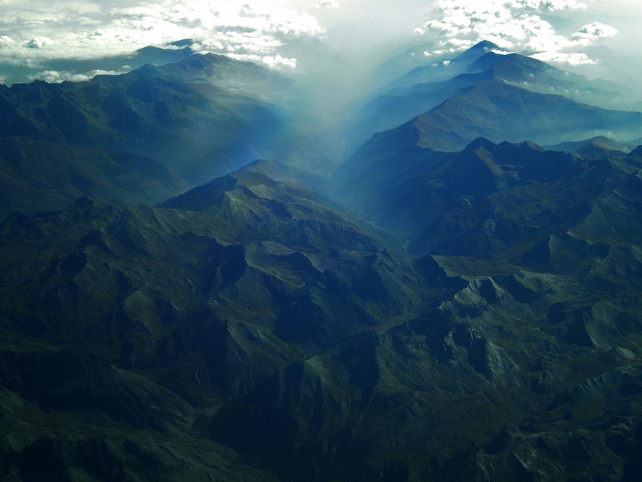 Flying over the Alps  in Europe Photograph by Colette V Hera Guggenheim