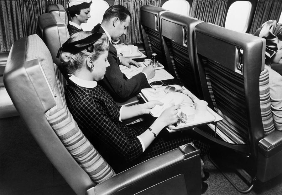 Black And White Photograph - Flying Scandinavian Airlines in the 1960s by Mountain Dreams