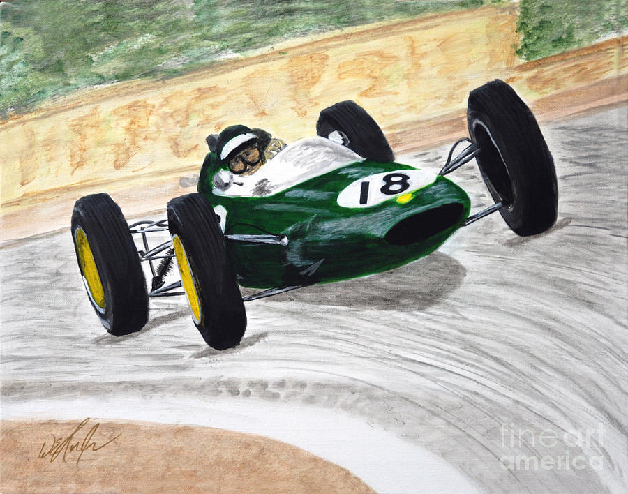 Flying Scotsman - Monaco 1961 Lotus 21 Climax Painting