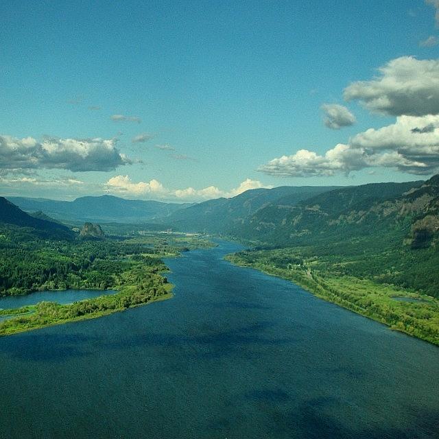 Nature Photograph - Flying Through The Columbia River Gorge by Mike Warner