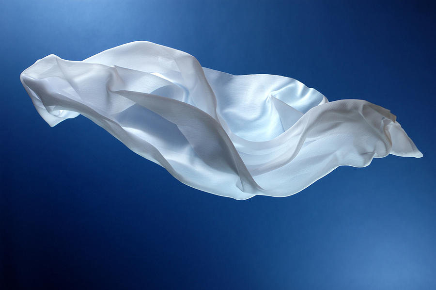 Flying white silk Photograph by Brightstars
