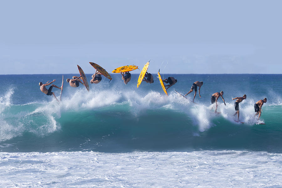 Surf Photograph - Flynnstone Flip by Sean Davey