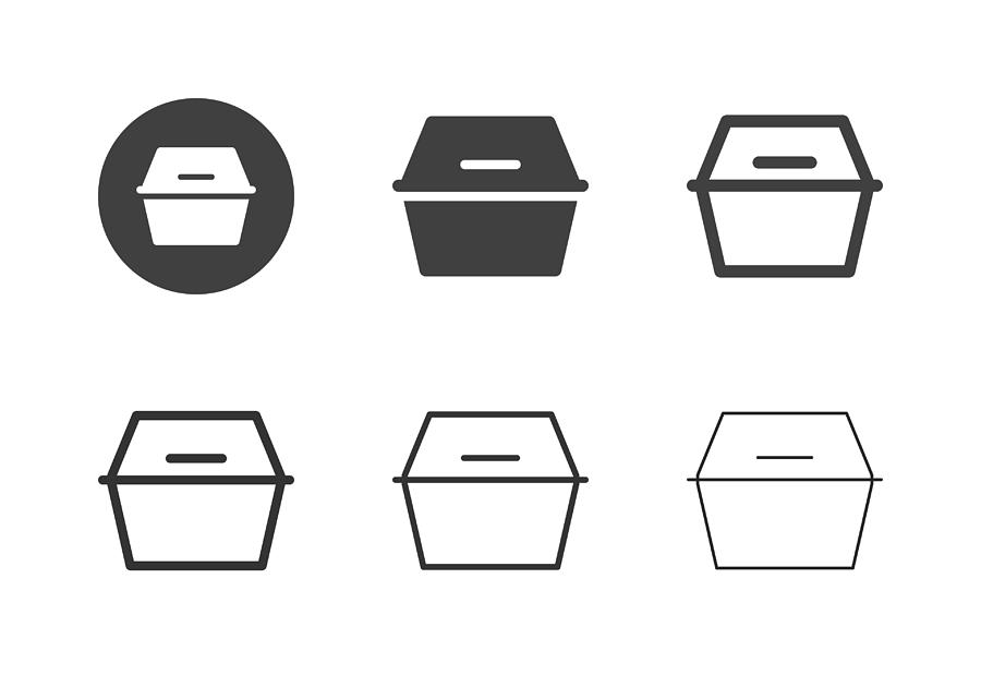 Foam Food Box Icons - Multi Series Drawing by Rakdee