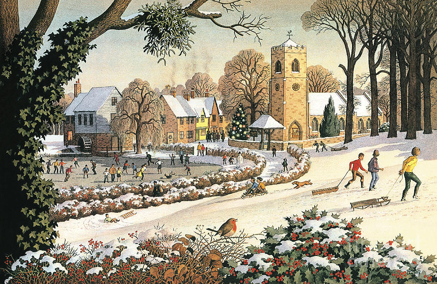 Focus on Christmas Time Painting by Ronald Lampitt