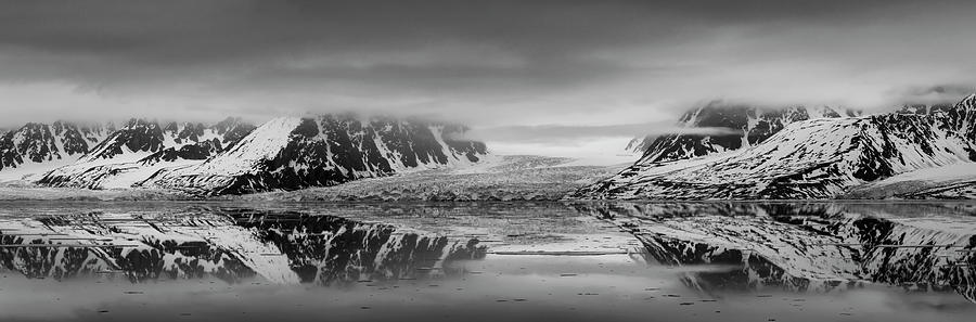 Black And White Photograph - Fog And Mountains Near The Monaco by Panoramic Images