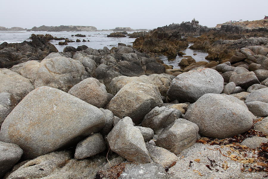 Fog And Rock Formations At Asilomar State Beach in Pacific Grove Near Monterey California 5D25123 Photograph by Wingsdomain Art and Photography