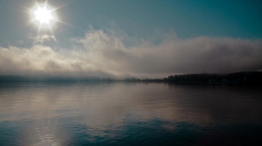 Fog Burn Off on Lake George Photograph by David Patterson