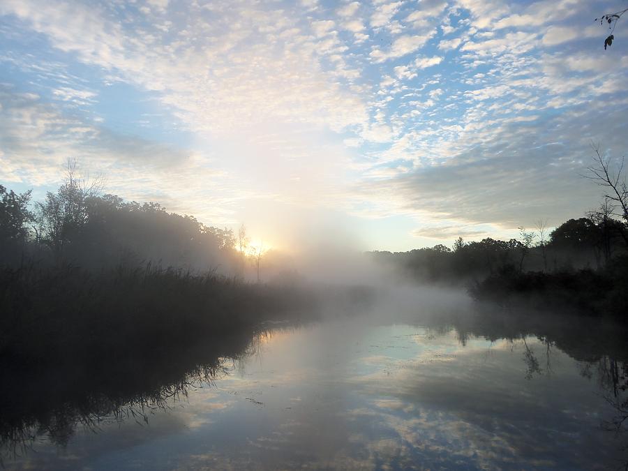 Fog Covered River Photograph